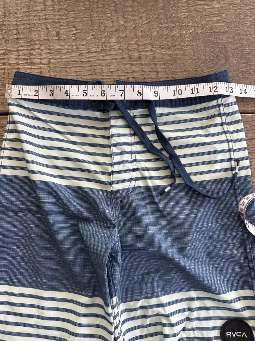 RVCA Navy and Cream Striped Boy’s Hybrid Shorts